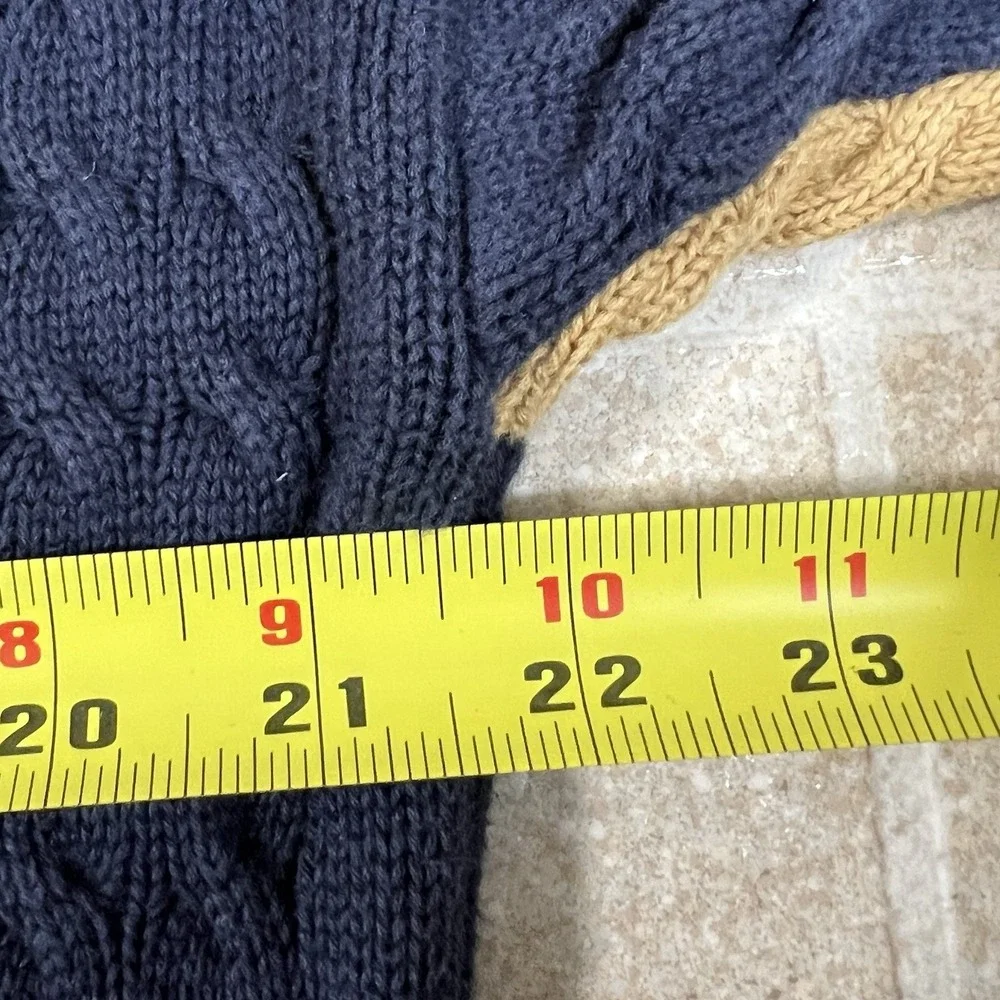 Vintage Sweater Slazenger Golf Size L 80s Color block Striped Cable Knit Cotton